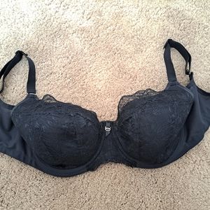 Elomi 32GG / 32J black Brianna Underwire Padded Half Cup